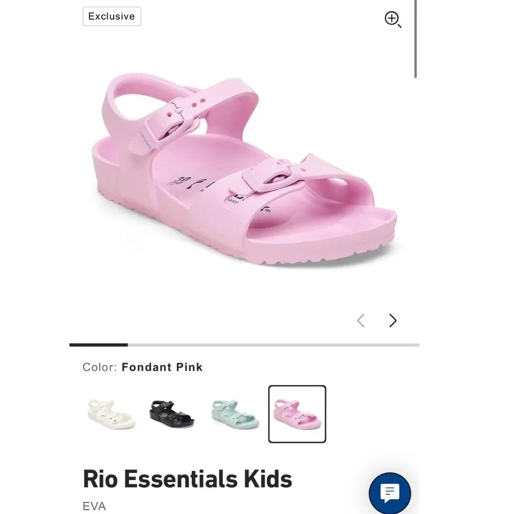 Birkenstock girl's pink Rio Essentials sandal size 32 (US 1-1.5)